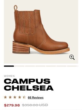Frye Women's Cognac Leather Chelsea Ankle Boots